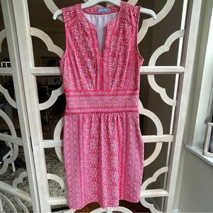 J. McLaughlin Women’s XS Coral and White Print Dress